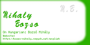 mihaly bozso business card